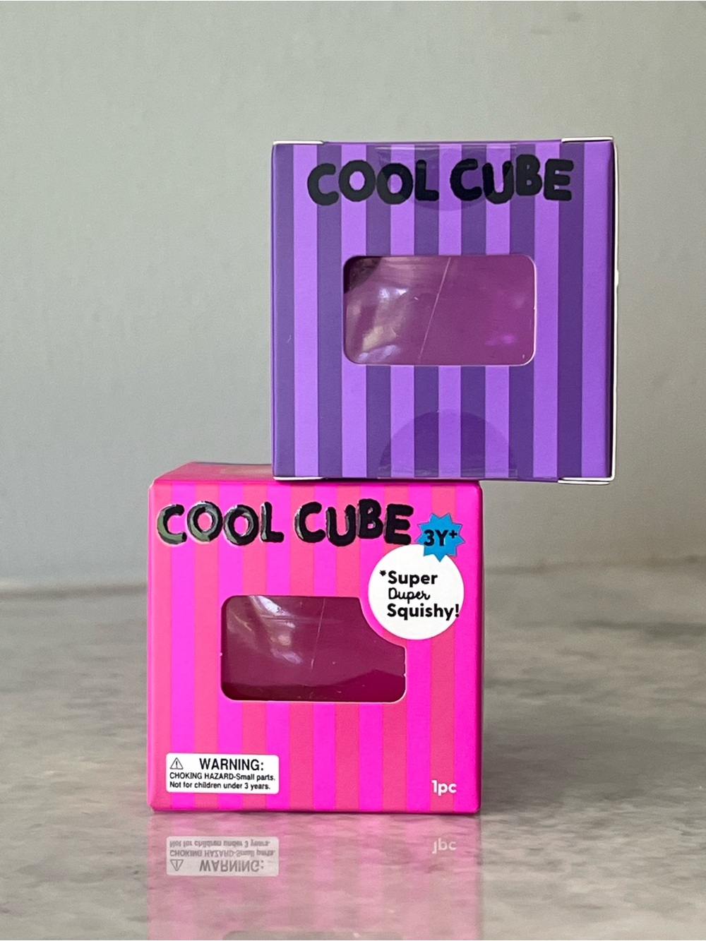 NEW J’adore COOL CUBE Pink & PurpleSquishy Toys SET IF 2!
